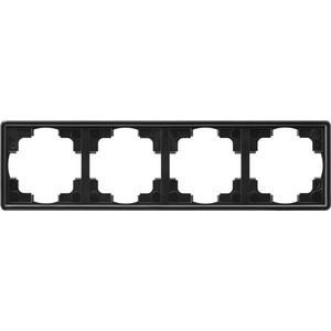 Abdeckrahmen - 4-fach Abdeckrahmen für S-Color schwarz - 021447