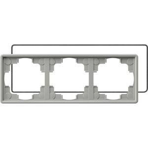 Abdeckrahmen - 3-fach Abdeckrahmen für IP21 für S-Color grau - 025342