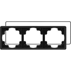 Abdeckrahmen - 3-fach Abdeckrahmen für IP21 für S-Color schwarz - 025347