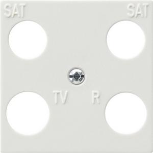 Kommunikationstechnik - Zentralplatte 4-fach Hirschmann für S-Color reinweiß - 025840