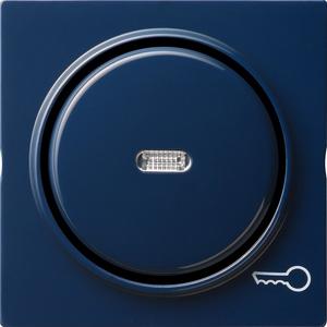 Abdeckung für Schalter, Taster, Dimmer, Jalousie - Wippe Kontroll Symbol Schlüssel für S-Color blau - 028746