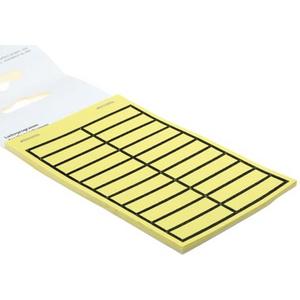 Kabelmarkierungssystem - Gewebeetiketten selbstklebend beschriftbar aus gelbem Gewebe Rand - 663538