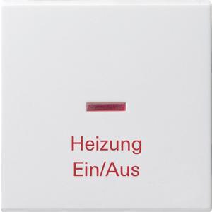 Abdeckung für Schalter, Taster, Dimmer, Jalousie - Wippe Kontroll Heizung Notschalter System 55 reinweiß matt - 067827