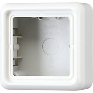 Aufputzgehäuse - Aufputz-Kappe 1-fach integrierte mit angeformter Rahmen elektroweiß - CD581AW