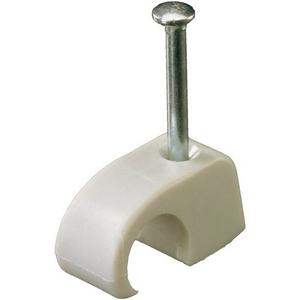 Nagelschelle - Rundschelle 9/35 Stahlnagel verzinkt Ø 2 mm lichtgrau - K9/35GR