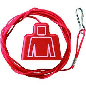 Abdeckung für Schalter, Taster, Dimmer, Jalousie - Zugschnur Karabinerhaken Länge 2 m rot - ZS-34KO5S