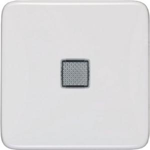 Abdeckung für Schalter, Taster, Dimmer, Jalousie - Wippe Kontroll mit Fenster Creo ultraweiß - 776208