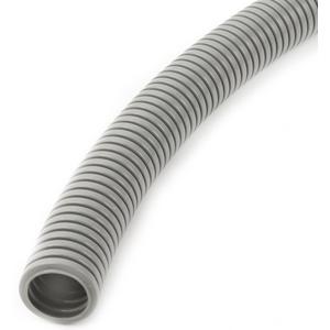 Kunststoff-Wellschlauch - flexibler Kabelschutzschlauch leicht gewellt grau 50m - 012904