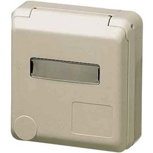 CEE/SCHUKO-Architekturprogramm (IP44) - Anbau CEE-Wandsteckdose Cepex 16A 5p 400V 6h IP44 perlweiß mit Beschr. - AM 4145