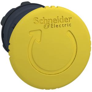 Frontelement für Pilztaster - Pilzdrucktaster Frontelement Harmony XB5 22mm gelb Pilz 40mm Drehentriegelung - ZB5AS55