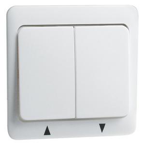 Abdeckung für Schalter, Taster, Dimmer, Jalousie - Wippe reinweiß Symbol AUF und AB - 00187711