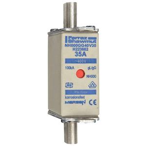 NH-Sicherungseinsatz - NH-Sicherung gG Gr.000 400VAC 10A mit spannungsführenden Grifflaschen - C223677