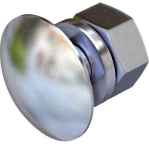 Flachrundschraube mit Vierkantansatz - Flachrundschraube mit Scheibe und Mutter M10x25 St F - 6407560