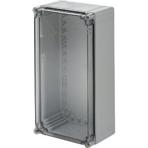 Schaltschrank (leer) - Kunststoffgehäuse 400 x 200 x 132 mm Polycarbonat lichtgrau transparent - 9535720000