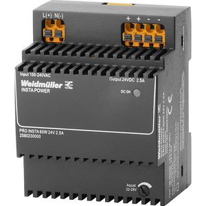 Gleichstromversorgung - PRO INSTA 60W 24V 2,5A Hutschienen-Netzteil - 2580230000