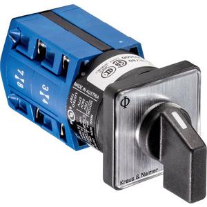 Voltmeterumschalter - Umschalter mit 0-Stellung 2polig 60° 2-Lochbefestigung - 70008496