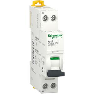 Leitungsschutzschalter - LS-Schalter Acti9 iC40N 1P+N 13A C Kurve 6kA/10kA - A9P54613