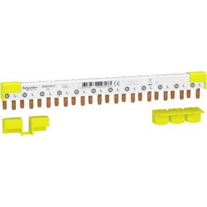 Phasenschiene - Acti9 Kammschiene GELB 1+N für 80 A - 12 Module - A9XPC612