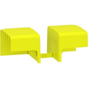 Zubehör für Niederspannungs-Schalttechnik - Endabdeckung GELB für Kammschiene 3P + N (20 Paar links+rechts) - A9X21095