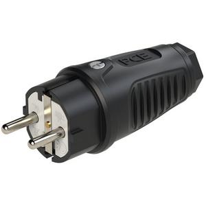 SCHUKO-Stecker - Taurus2 Gummistecker schwarz 16A IP54 - 0511-SS