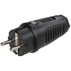 SCHUKO-Stecker - Taurus2 Vollgummistecker schwarz 16A IP54 - 0512-SS