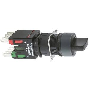 Wahlschalter, Komplettgerät - Drucktaster rot flach Ø 16mm rechteckig o. Rastung 1Ö neutral - XB6AD221B