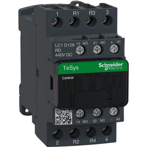 Leistungsschütz, AC-schaltend - Leistungsschütz 2 Schließer+2 Öffner 25A/AC1 Spule 440V DC - LC1D128RD