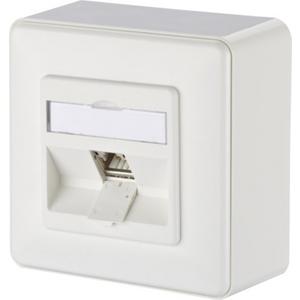 Kommunikationsanschlussdose Kupfer - C6Amodul 1 Port 270°M AP reinweiß - 130B12D10002-E