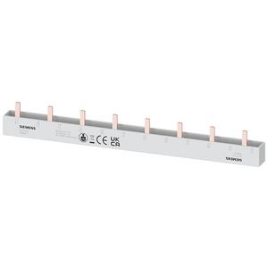 Sammelschiene - Stiftsammelschiene berührungssicher, 10mm2 3x 1-phasig+HS, 214mm lang schneidbar - 5ST3743