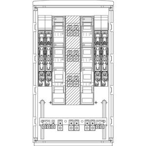 Kabelverteilerschrank - Kabelverteilerschrank F4-K mit 2 NH00-Leisten - 3783.1