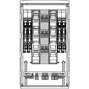 Kabelverteilerschrank - Kabelverteilerschrank F4-K mit 4 NH00-Leisten - 3783.2