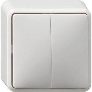 Installationsschalter - Wippschalter Serien Aufputz reinweiß - 010513