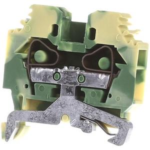 Schutzleiter-Reihenklemme - 2-Leiter-Schutzleiterklemme 0,2 - 6 mm² grün-gelb - 282-107