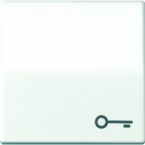 Abdeckung für Schalter, Taster, Dimmer, Jalousie - Wippe Symbol Tür Zentralplatte für Taster elektroweiß glänzend - AS591T