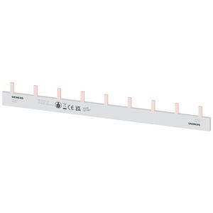 Phasenschiene - Stiftsammelschiene, 10mm² Anschluss: 9X (1-phasig+HS/FS) berührungssicher - 5ST3605