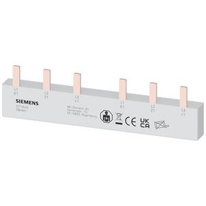 Phasenschiene - Stiftsammelschiene, 16mm² Anschluss: 2x (3-phasig+HS/FS) berührungssicher - 5ST3646