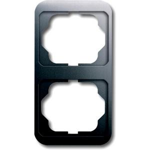 Abdeckrahmen - Abdeckrahmen alpha 2-fach senkrecht Platin matt - 2CKA001754A1660