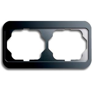 Abdeckrahmen - Abdeckrahmen alpha 2-fach waagerecht Platin matt - 2CKA001754A1629