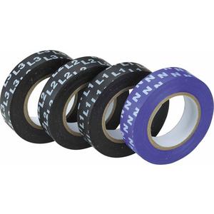 Isolier- und Klebeband - Isolierband zur Phasenkennzeichnung Farbe schwarz Aufdruck L1 15mmx10m - 160201