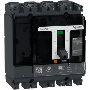 Leistungsschalter für Trafo-, Generator- und Anlagenschutz - Kompaktleistungsschalter ComPacT NSX125 DC PV, 125 A, 1000 V, TM-D, 4P - C16F4TM125D1