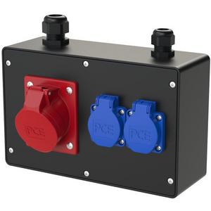 CEE-Steckdosen-Kombination - Vollgummi-Wandverteiler Traunsee IV 16/5 2xSSD M25/20o VC5p/3p h - 9216231