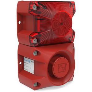 Optisches/Akustisches Signalgerät - Blitzschallgeber PA X 1-05 rot 5J 24DC 105dB IP66 NEMA4/4x RAL3000 - 23311805000
