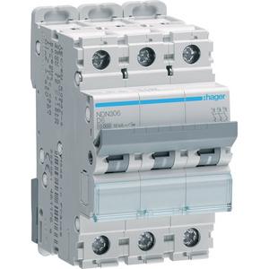 Leitungsschutzschalter - LS-Schalter 3P 10kA/15kA D-6A 3M - NDN306