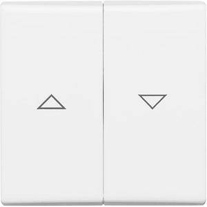 Abdeckung für Schalter, Taster, Dimmer, Jalousie - Wippe mit Aufdruck Pfeile für Jalousie 2-fach alpinweiß - Allwetter 44 (IP44) - 2CKA001731A1650