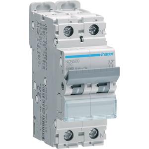 Leitungsschutzschalter - LS-Schalter 1P+N 10kA/15kA C-20A 2M - NCN520