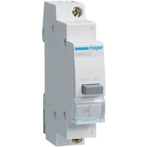 Taster für Reiheneinbau - Druckschalter 16A 1 Schließer 230V AC 1 Platzeinheit - SVN312