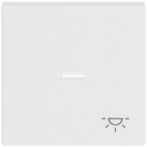 Abdeckung für Schalter, Taster, Dimmer, Jalousie - Wippe mit Aufdruck Licht mit transparenter Kalotte studioweiß - Plattform 63 - 2CKA001751A2753