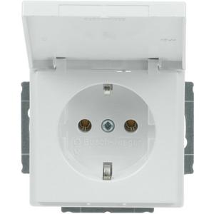 Steckdose - SCHUKO Steckdosen-Einsatz mit Klappdeckel studioweiß - Plattform 63 - 2CKA002018A1467