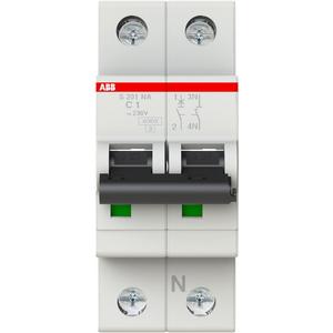 Leitungsschutzschalter - LS-Schalter 1P+N Charakteristik C Bemessungsstrom 1A 6kA - 2CDS251103R0014