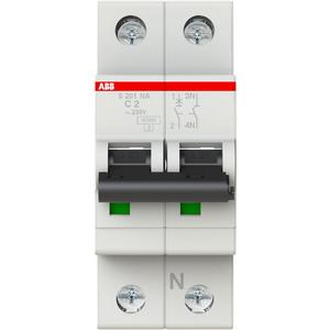 Leitungsschutzschalter - LS-Schalter 1P+N Charakteristik C Bemessungsstrom 2A 6kA - 2CDS251103R0024
